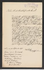 k.k. naturhistorisches Hofmuseum, Intendanzakten 1885-1896 (Hauer), Aktenzahl Z.602/1892, Seite 1